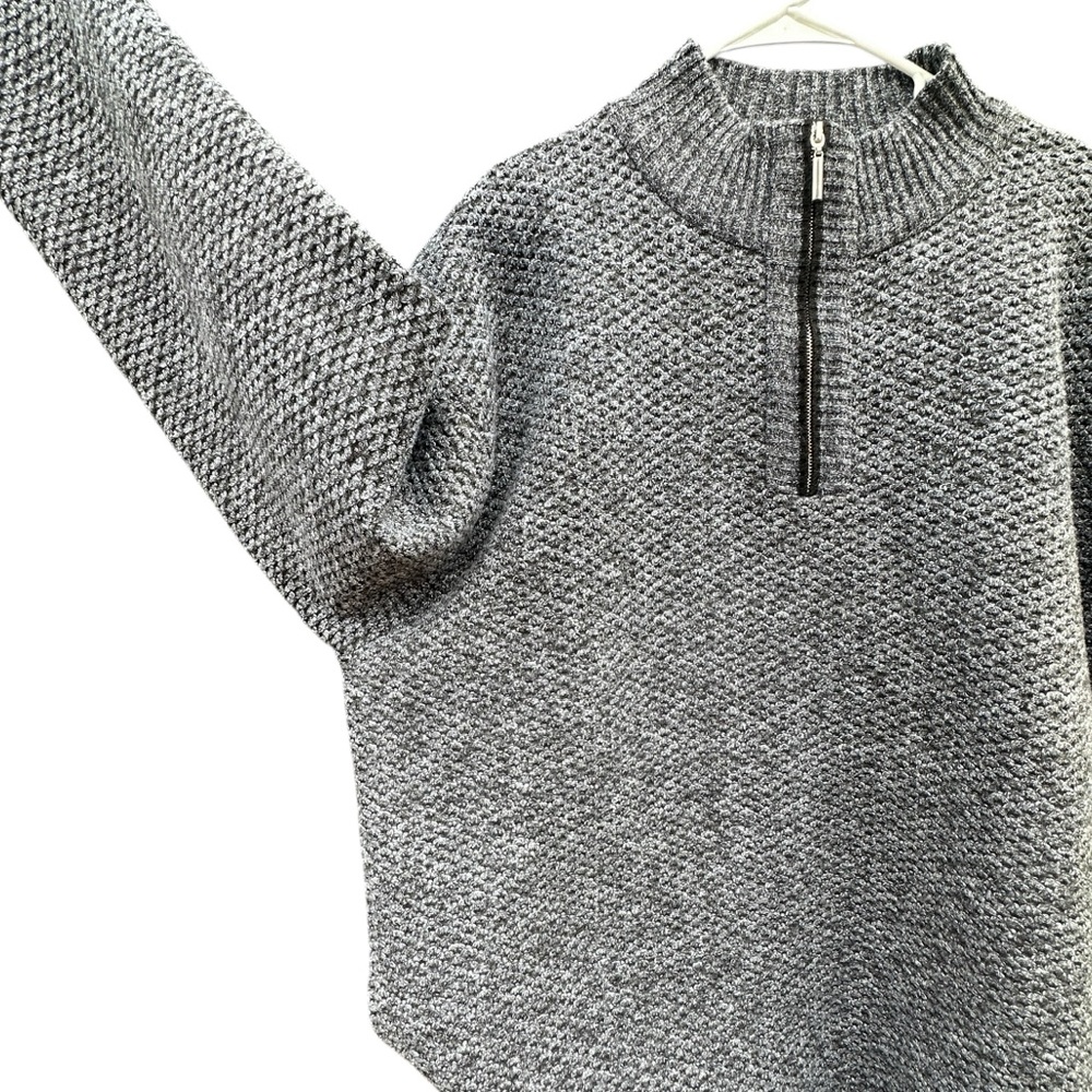 Stacy Adams & Co. Men's Gray knit Sweater with fleece plaid lining Size 5X